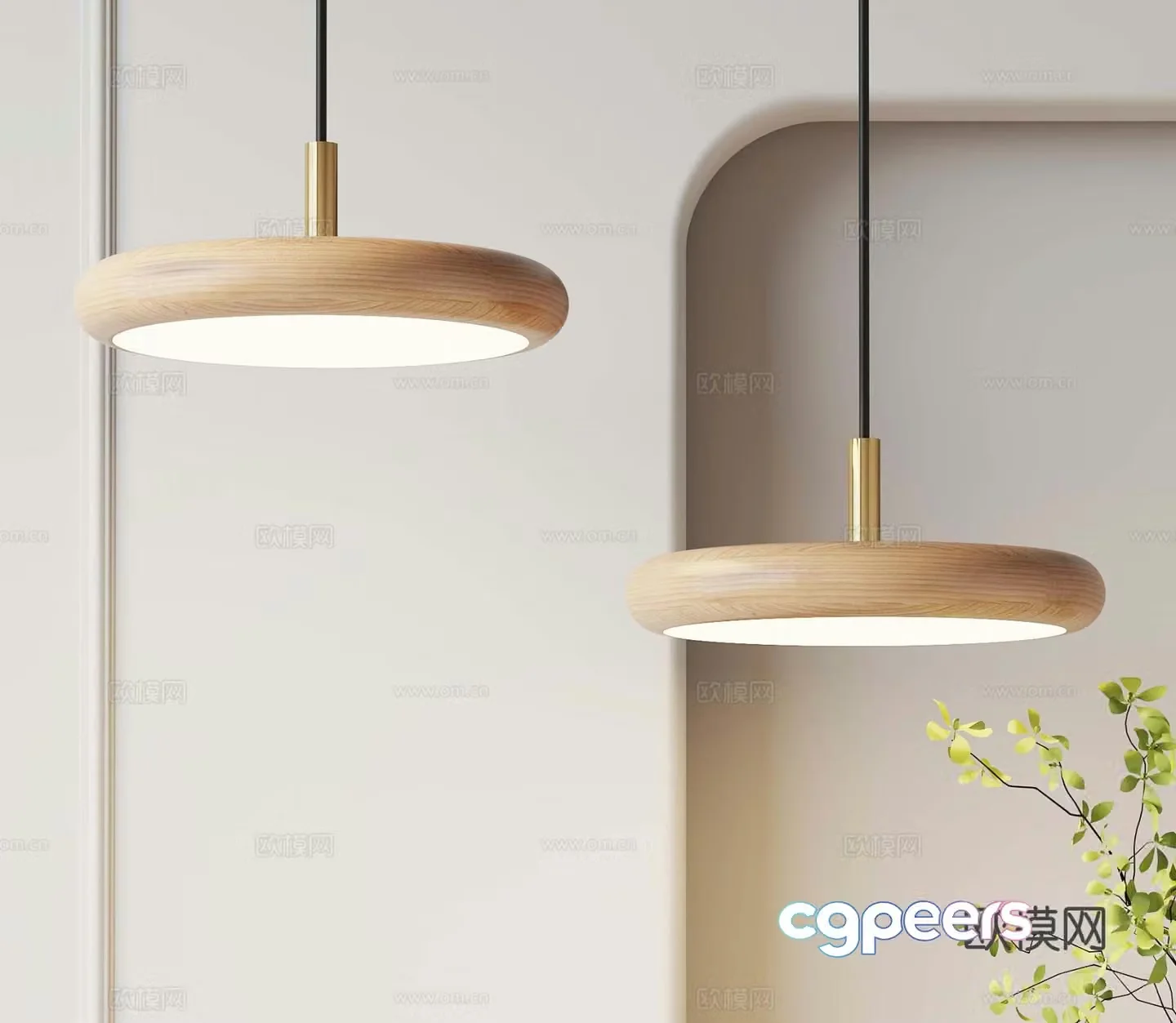 Wasabi Middle Ancient Chandelier Solid Wood Chandelier Restaurant Chandelier Bedside Light 3D Model