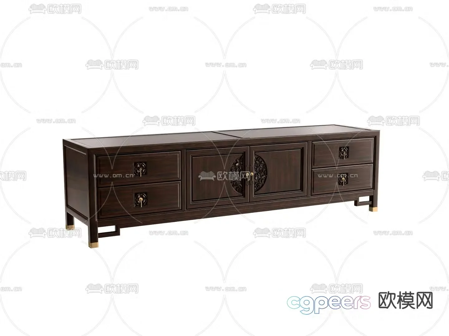 New Chinese style TV cabinet 3d model