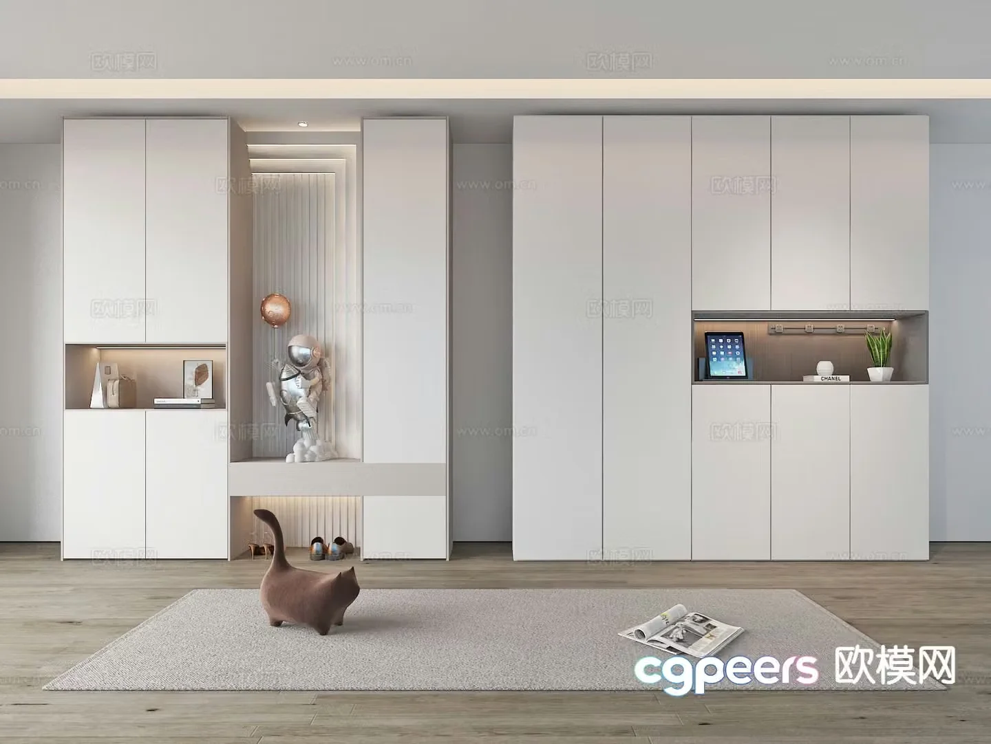 Entry shoe cabinet Entrance shoe cabinet 3D model