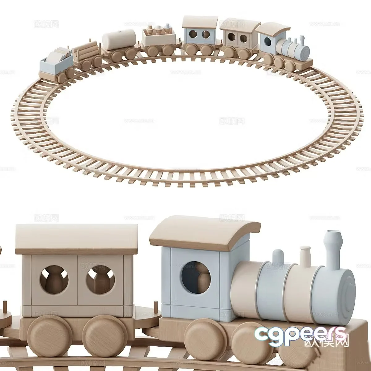 Children’s train toy 3d model