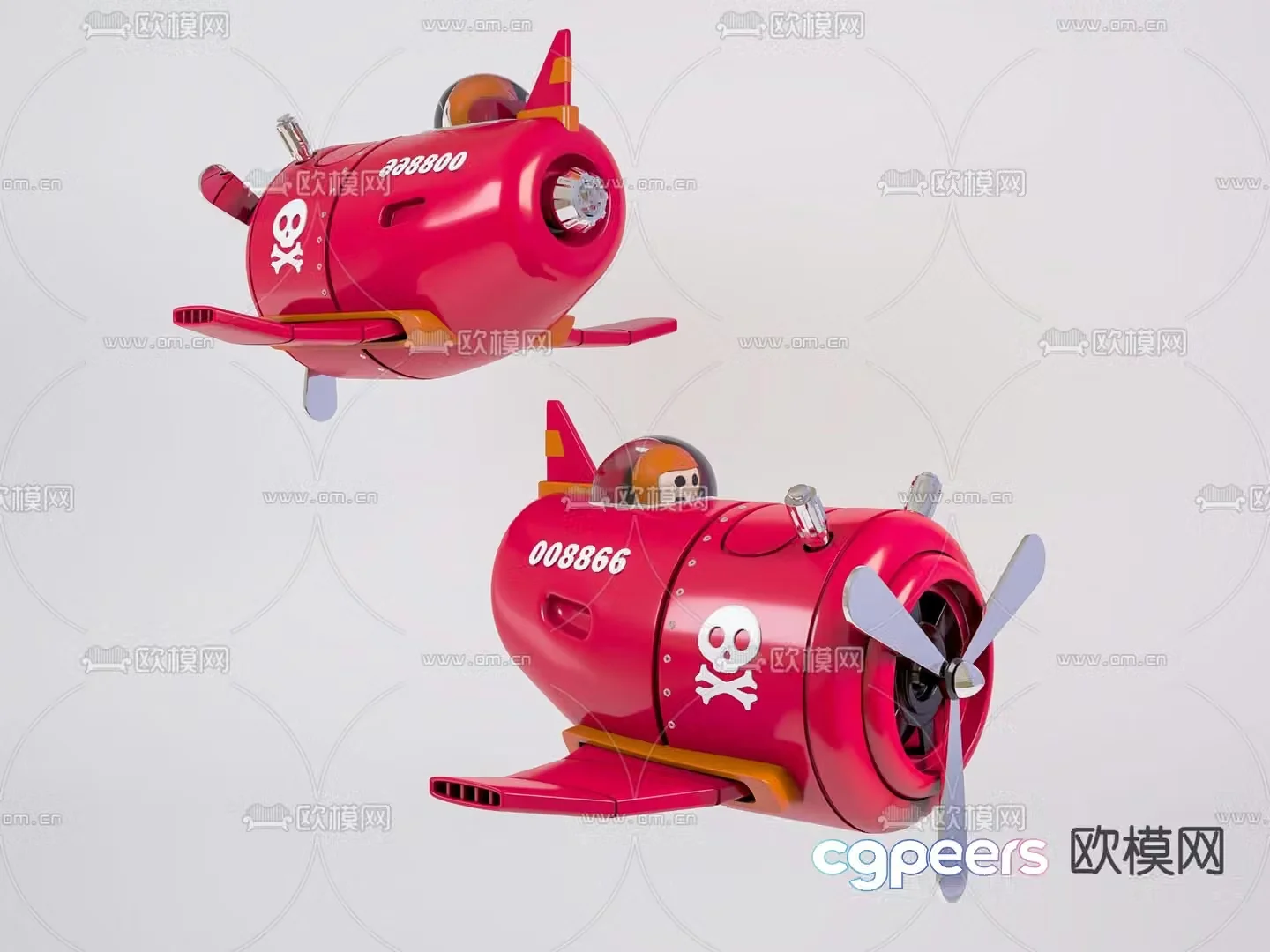 Modern children’s airplane toy 3d model