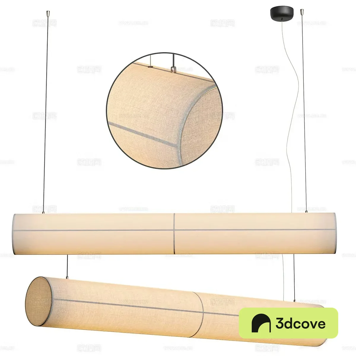 Modern Italian HAHIRA linear chandelier