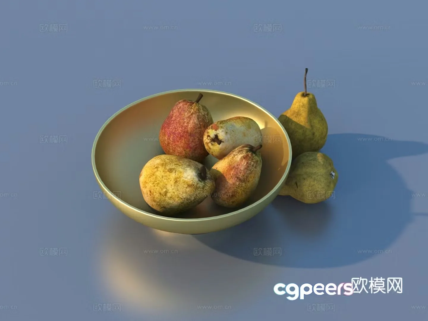 pear pear fragrant pear fruit food 3d model
