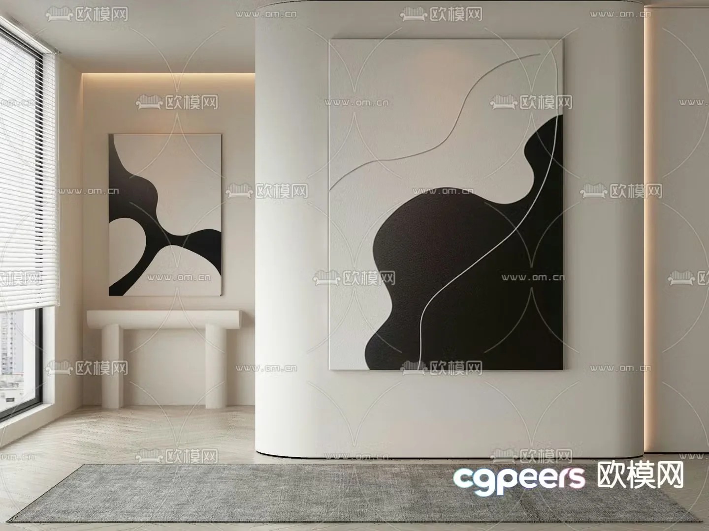 Decorative painting Hanging painting 3d model