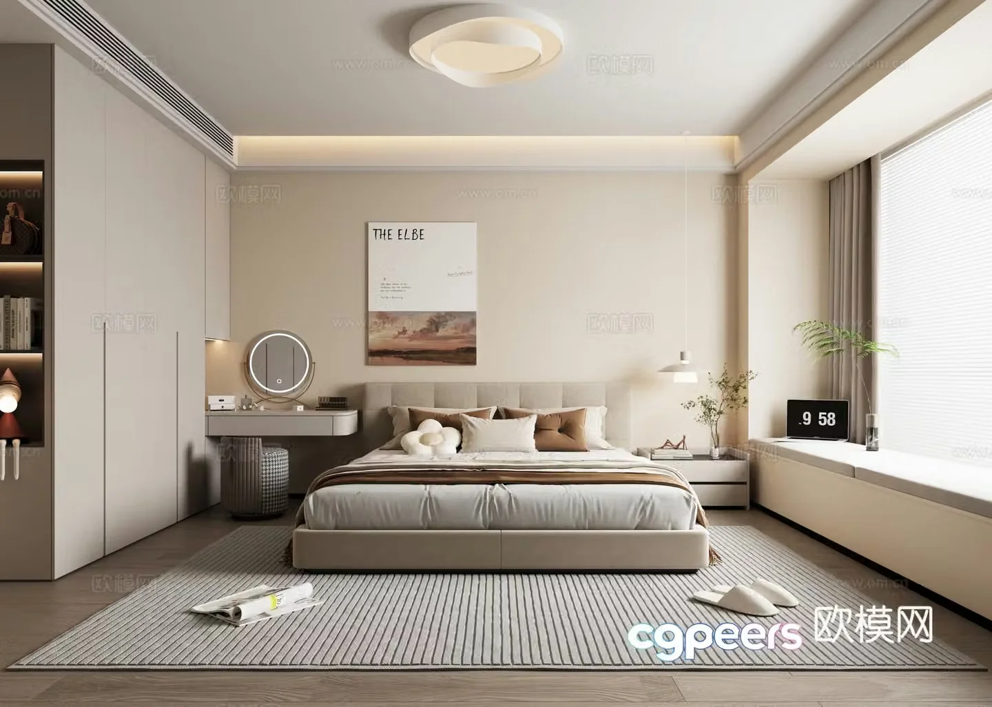 Modern bedroom master bedroom guest bedroom second bedroom master room 3D model