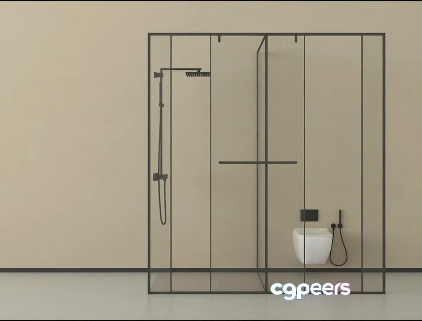 Modern Bathroom Enclosure 3D Model – 14373 – VRAY Render