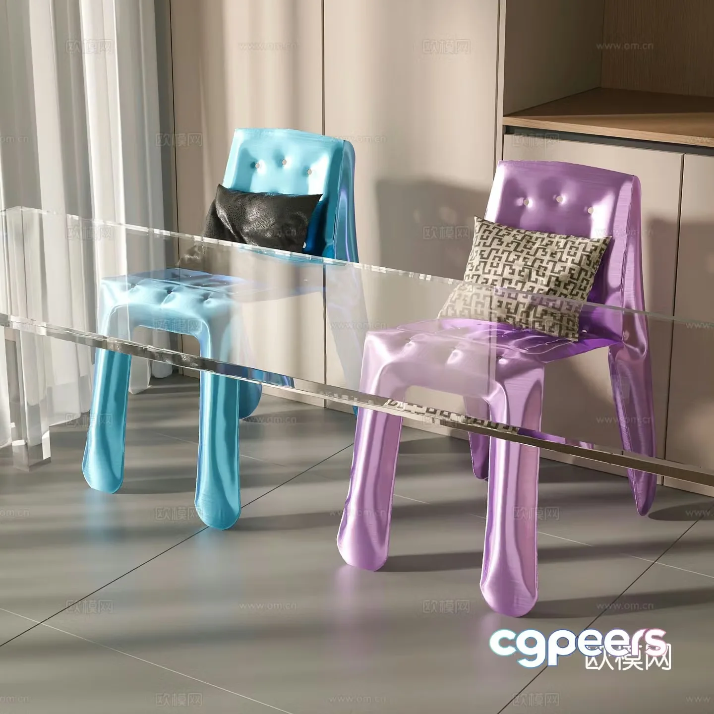 Modern chair leisure chair 3d model