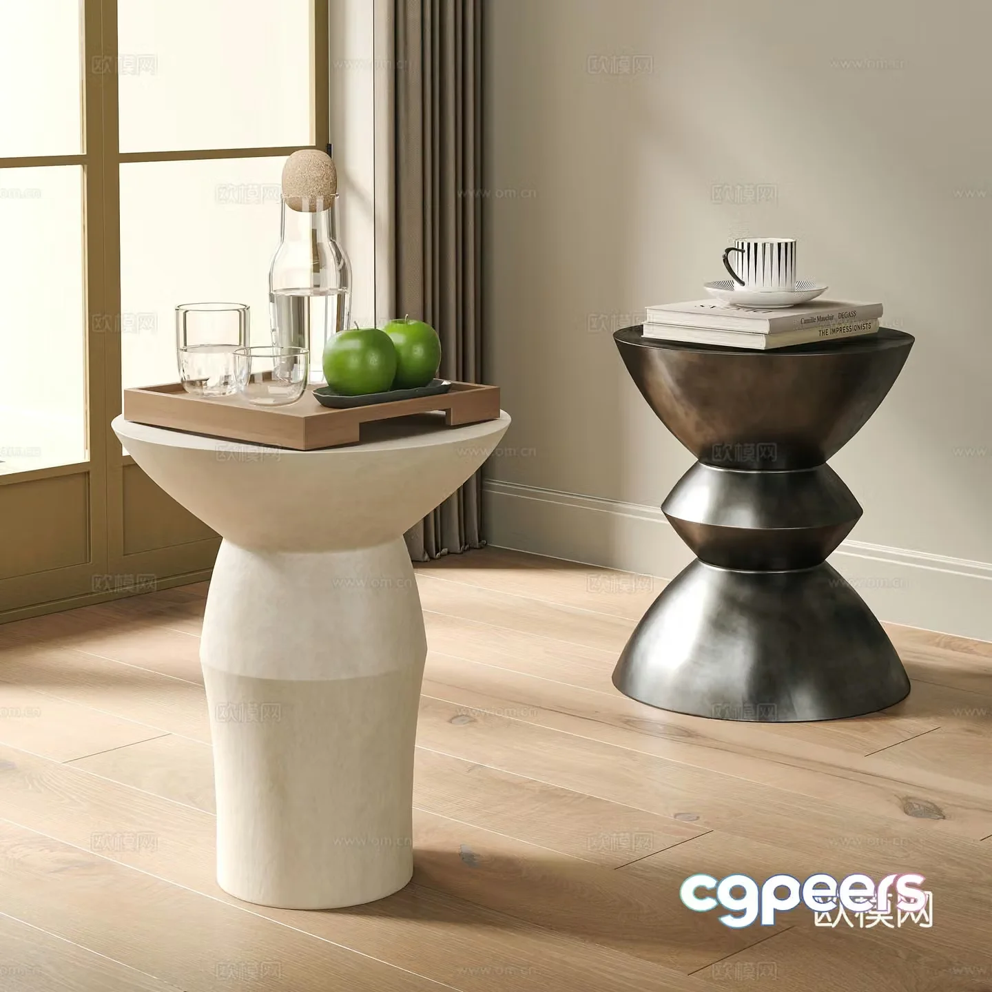 Modern side table 3D model