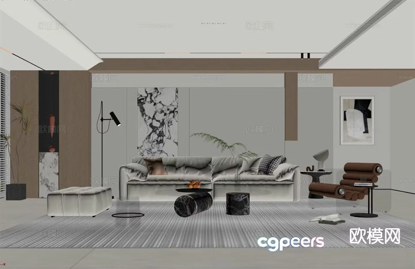 Italian living room 3d model
