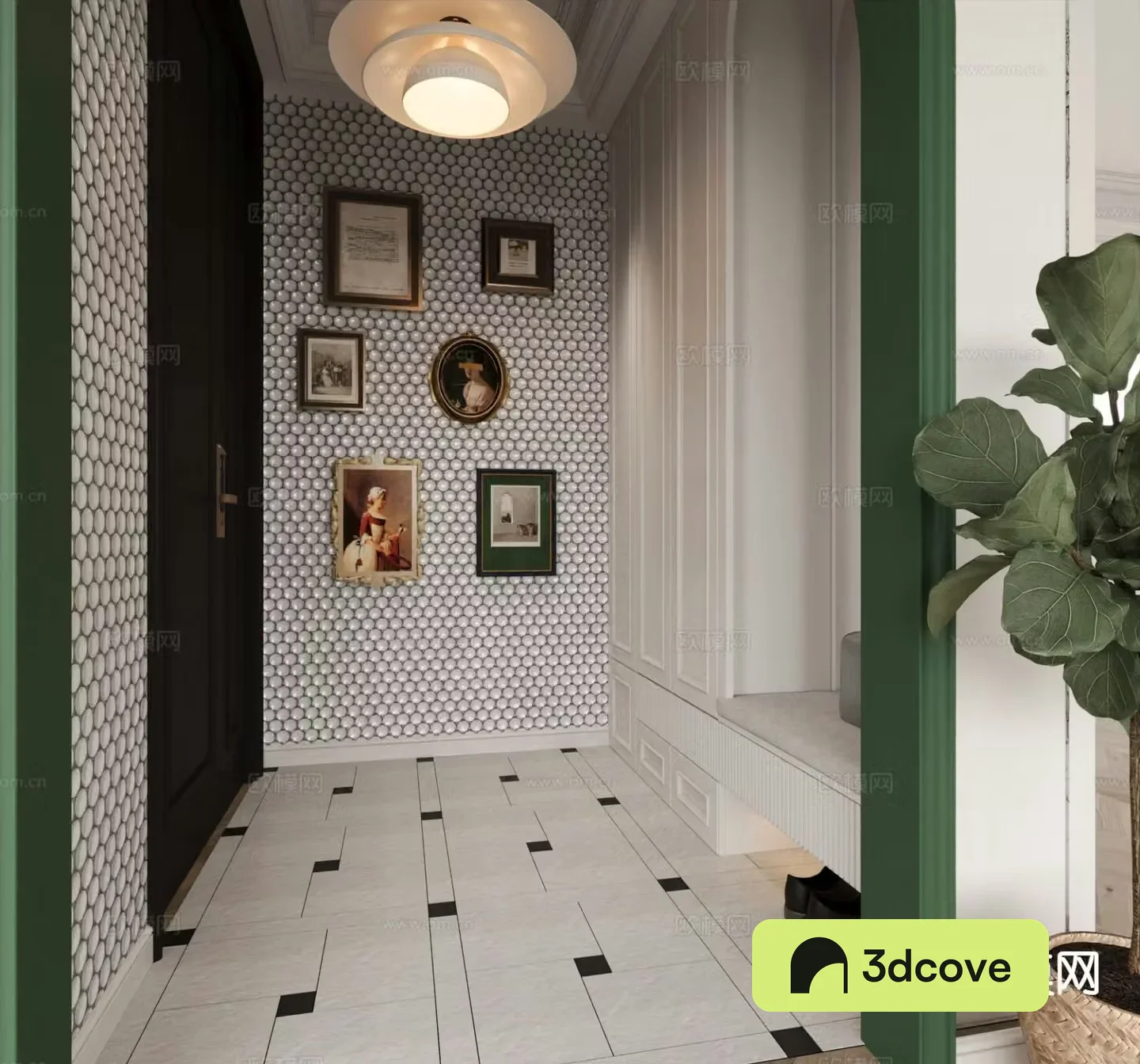 French entrance hall hallway