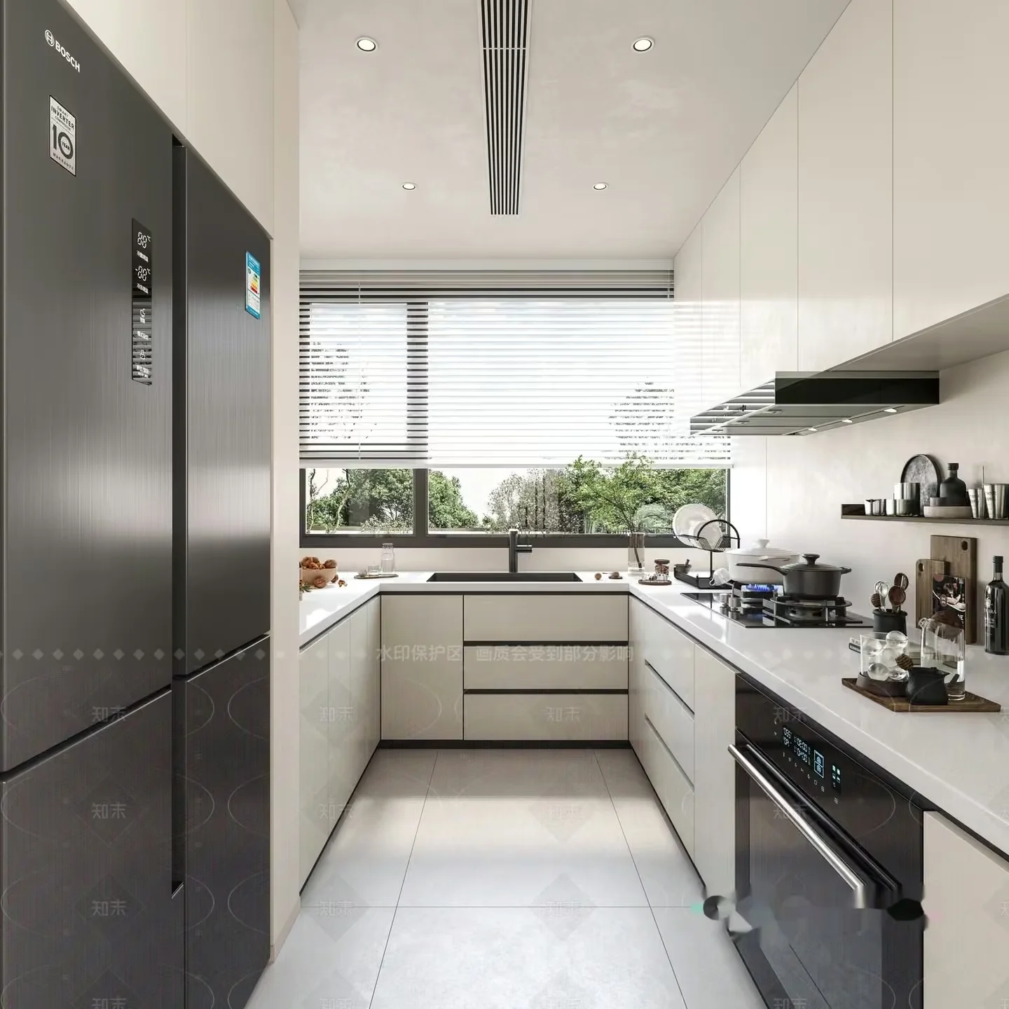 Modern Kitchen 3D Model – 3239 – VRAY Render