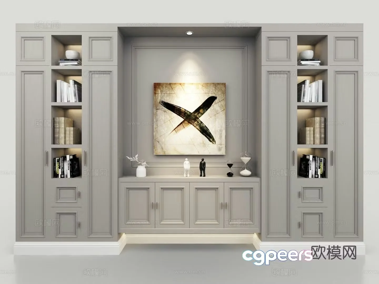 Modern sideboard decorative cabinet 3d model