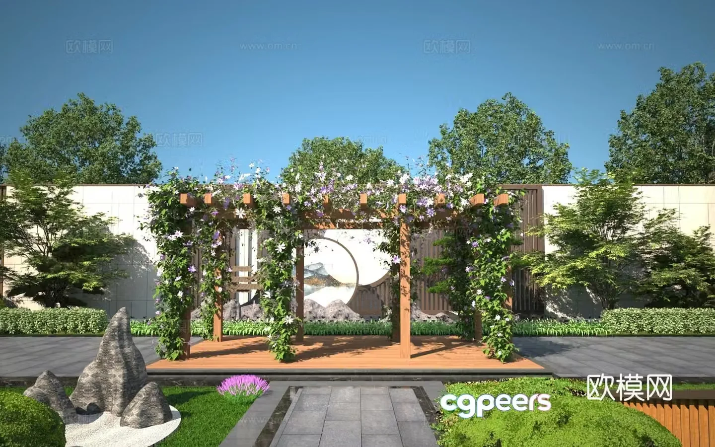Modern pavilion 3D model