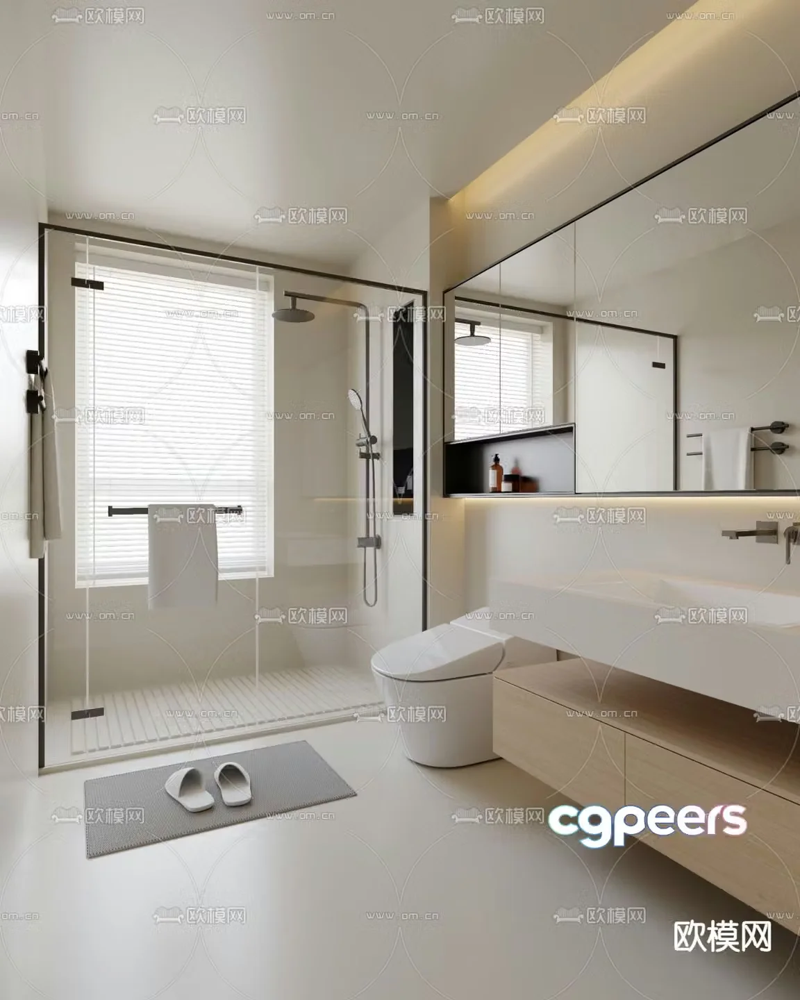 Modern bathroom bathroom 3d model