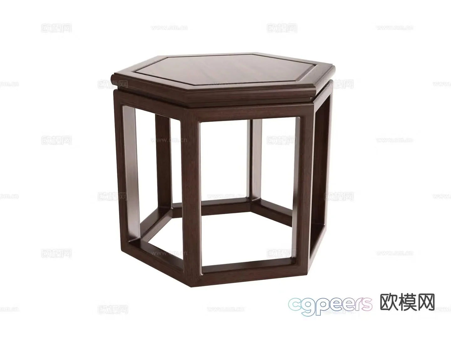 New Chinese style corner table side table square table 3D model