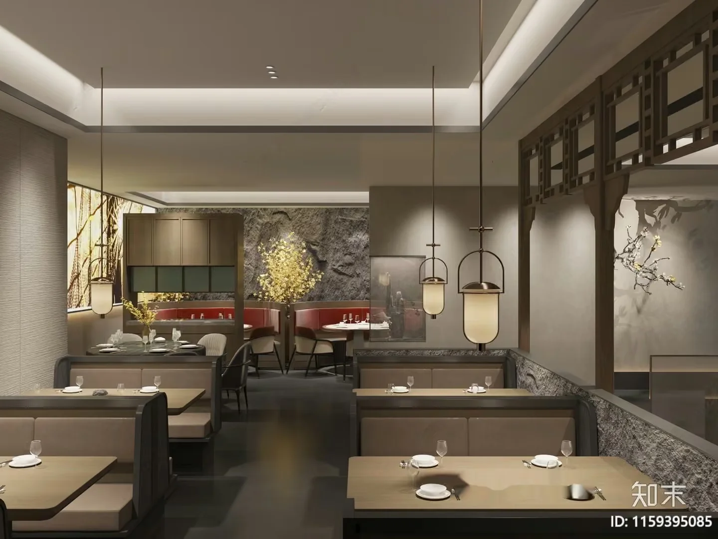 Modern Dining Room 3D Model – 17702 – VRAY Render