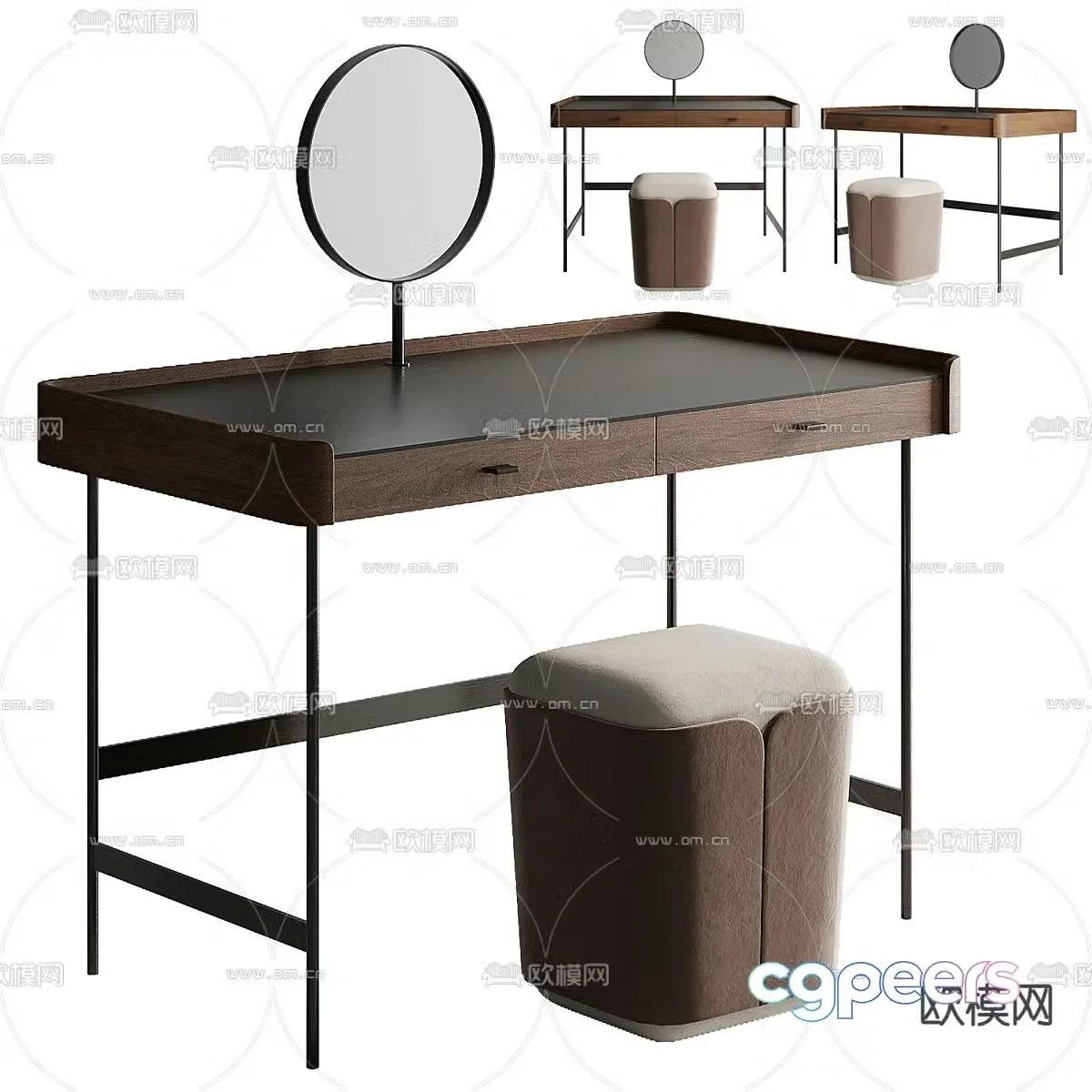 Dressing table dressing table dressing table dressing stool 3d model