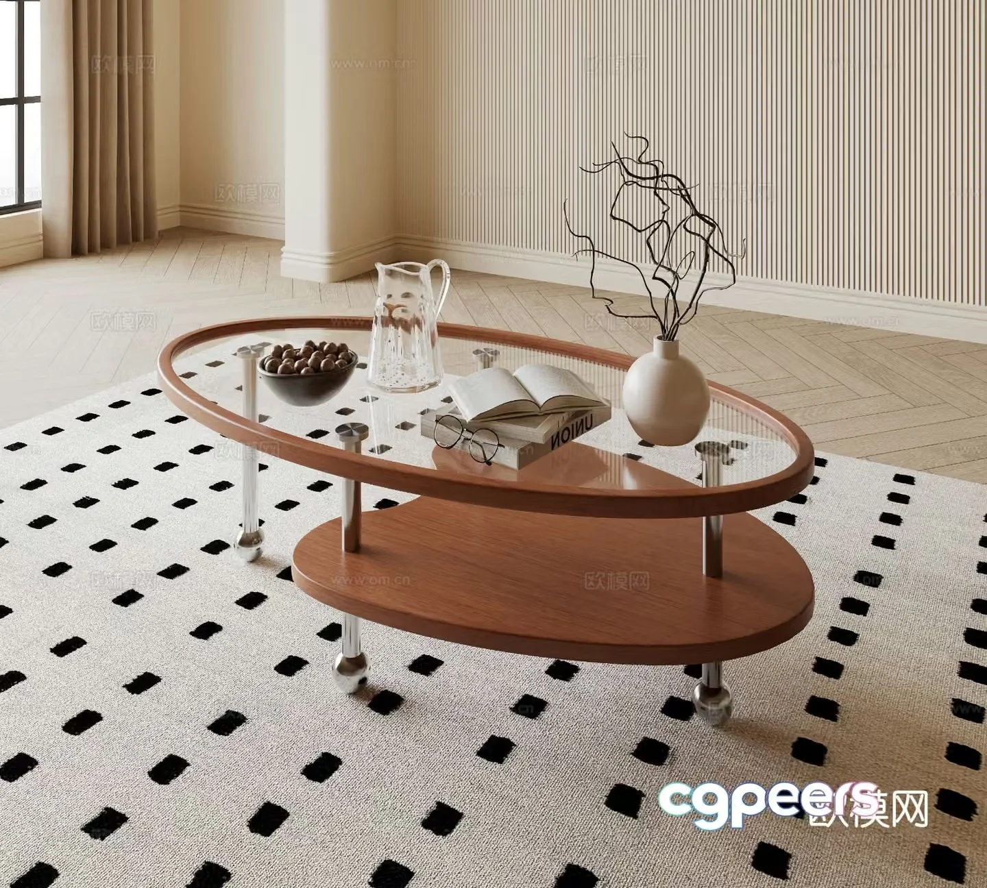 Medieval style coffee table 3D model