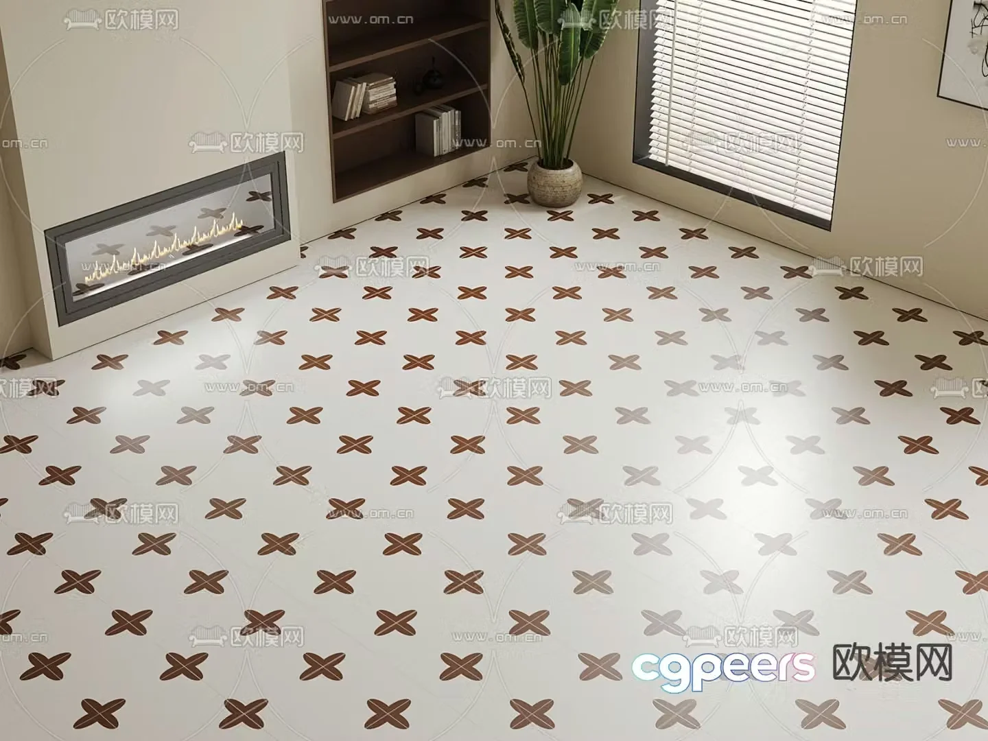 Medieval style floor tiles ceramic tiles 3d model