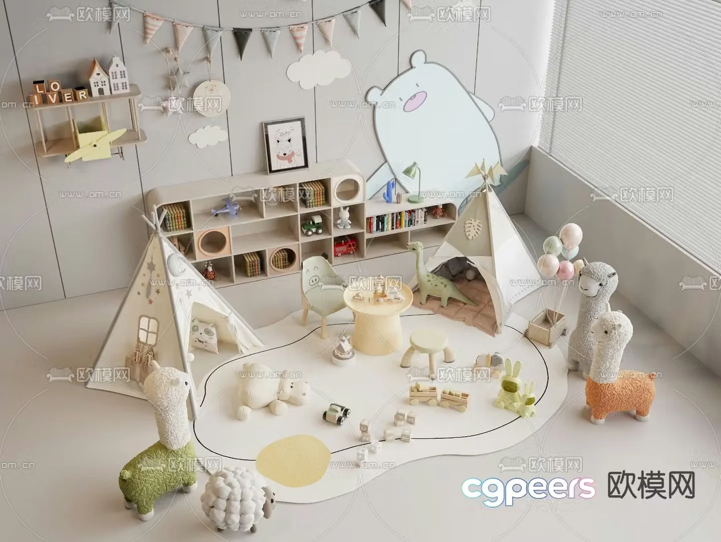 Children’s toy area 3d model