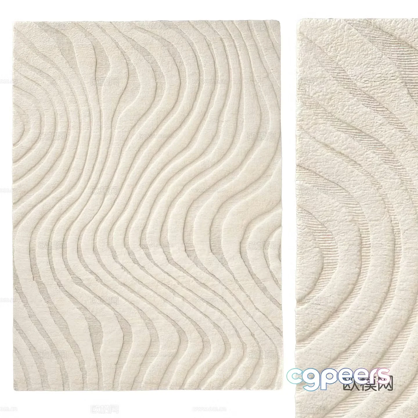New Chinese ANSA wool carpet 3d model