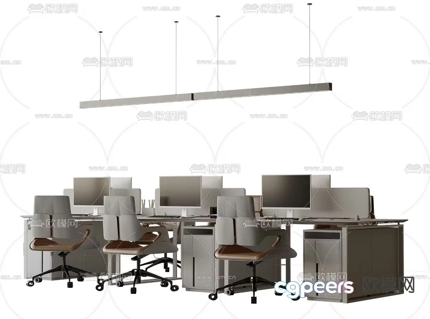 Card space desk staff table 3d model