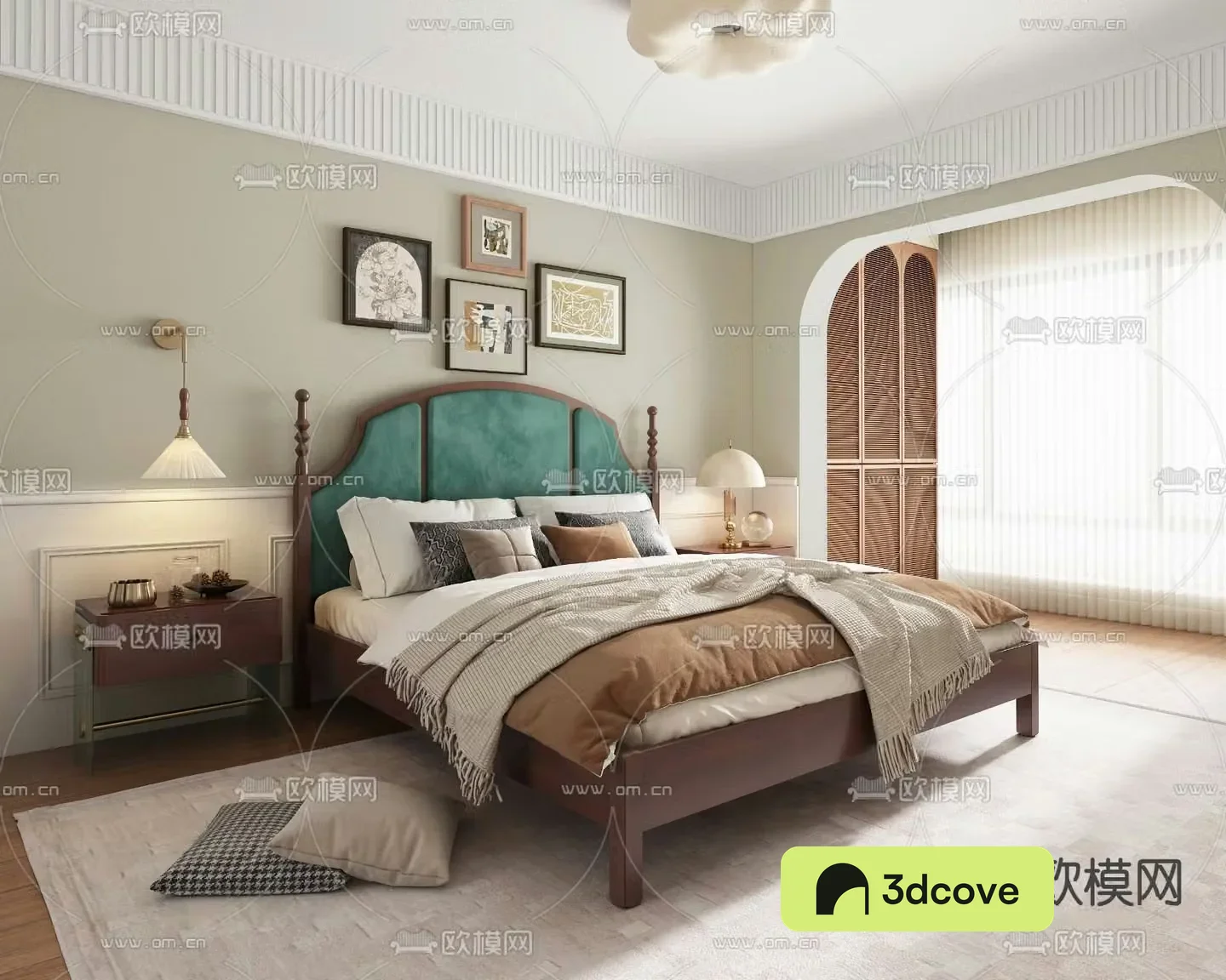 American double bed