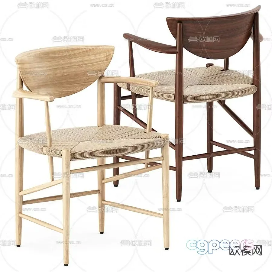 Wasabi Chair Armchair Dining Chair 3D Model