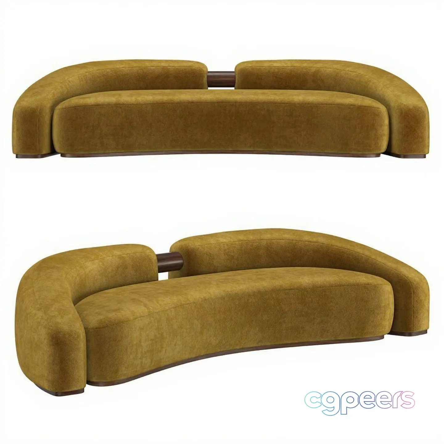 A Curved Sofa 3D Model – 15305 – CORONA Render