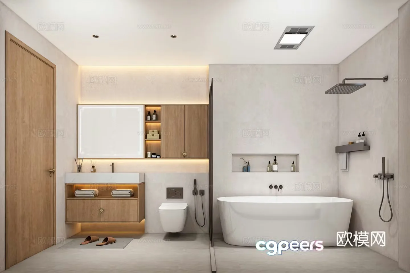 Modern Song style bathroom 3d model