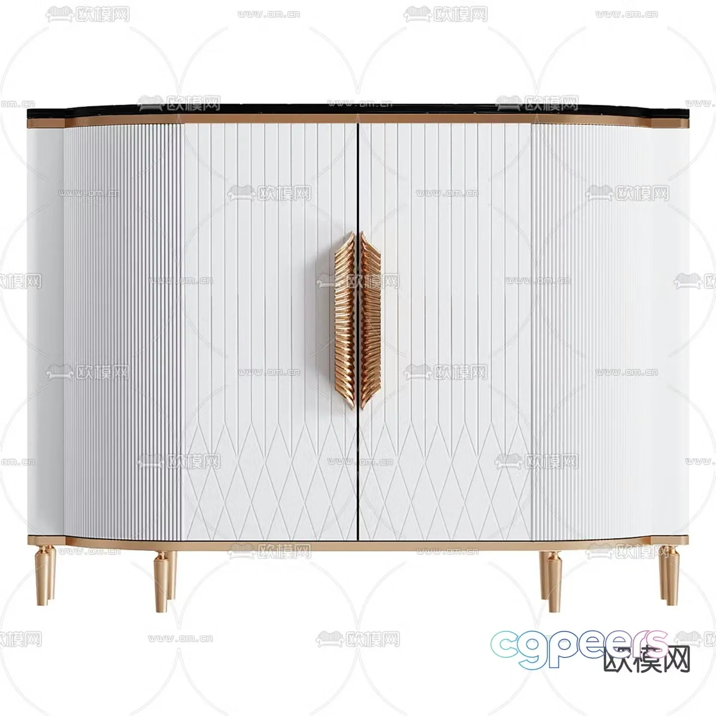 Homary Light luxury entrance cabinet side cabinet 3D model