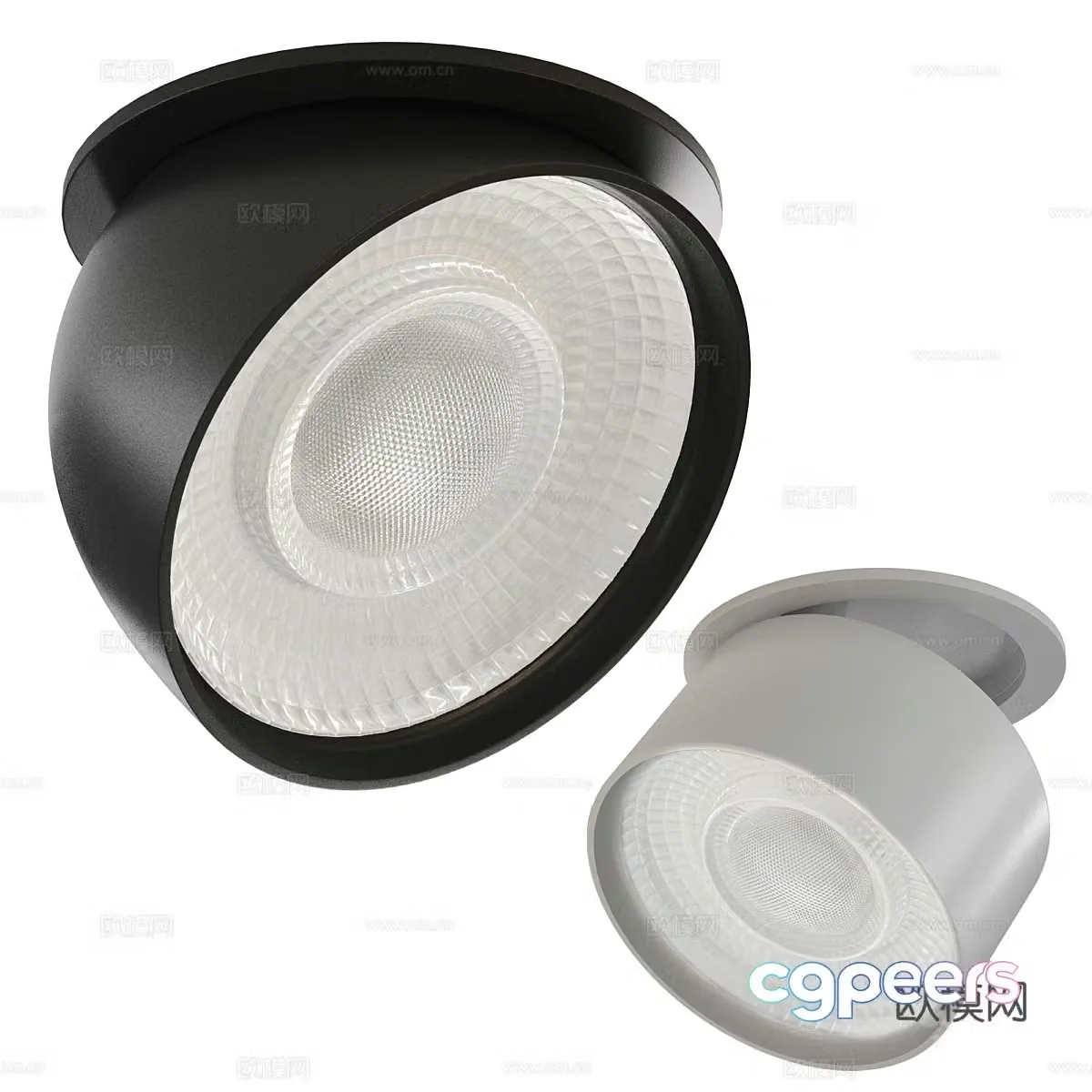 Modern minimalist embedded spotlights surface-mounted spotlights 3D model