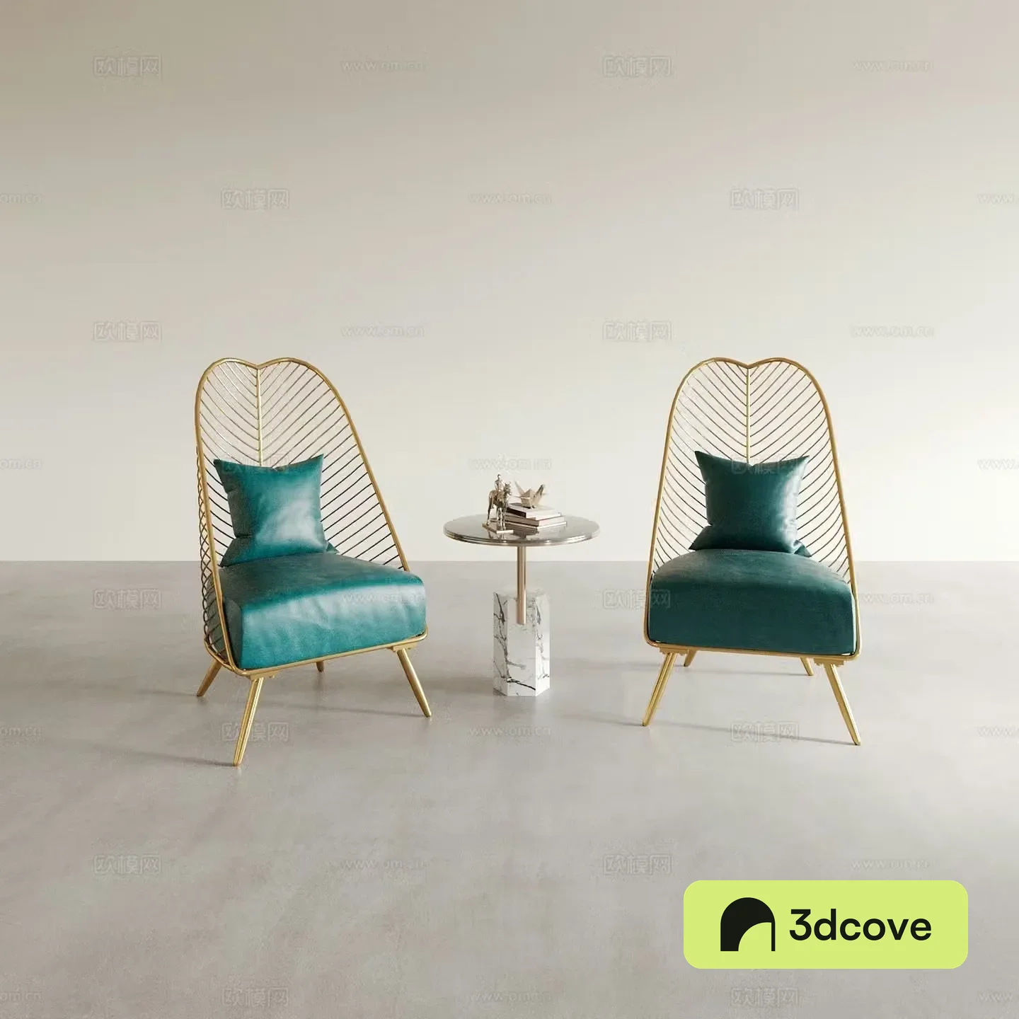 Light luxury leisure chair styling chair corner table