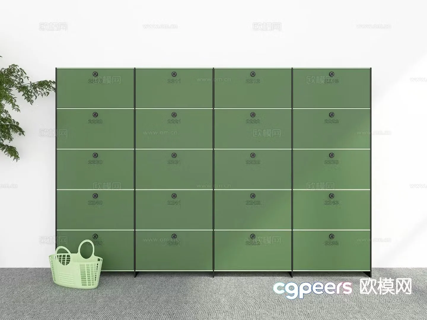 Modern locker locker 3d model