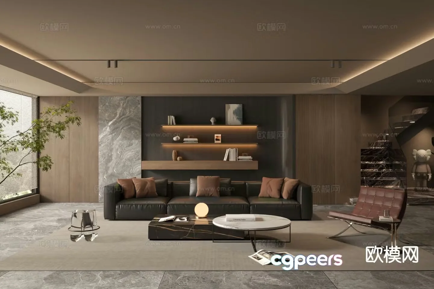 Italian living room 3d model
