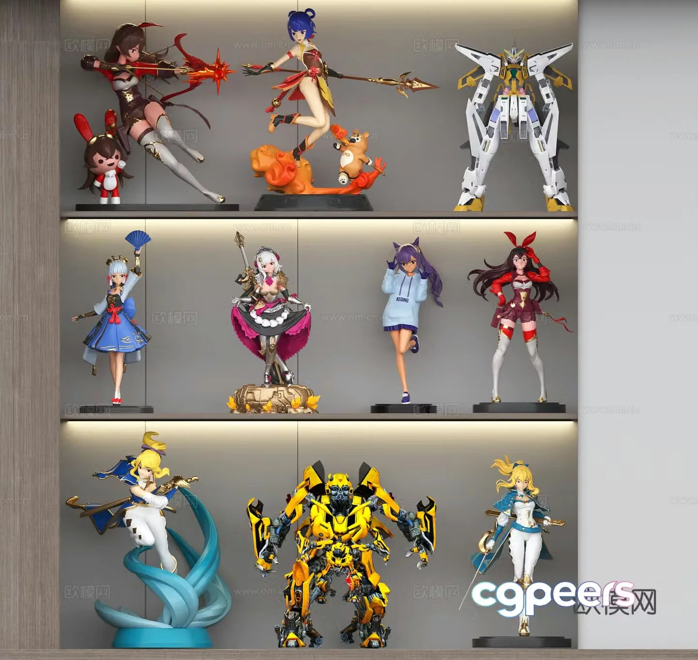 Modern figure toys doll cartoon figure 3d model