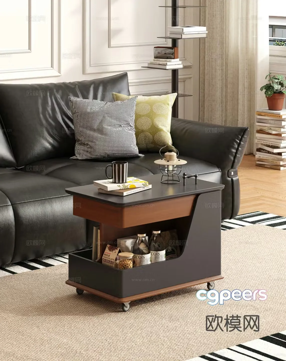 Moving side table Square side table Finished side table Lifting side table 3D model