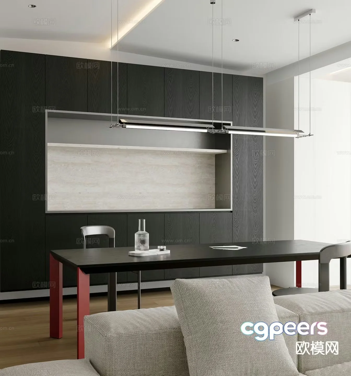 Modern restaurant 3d model