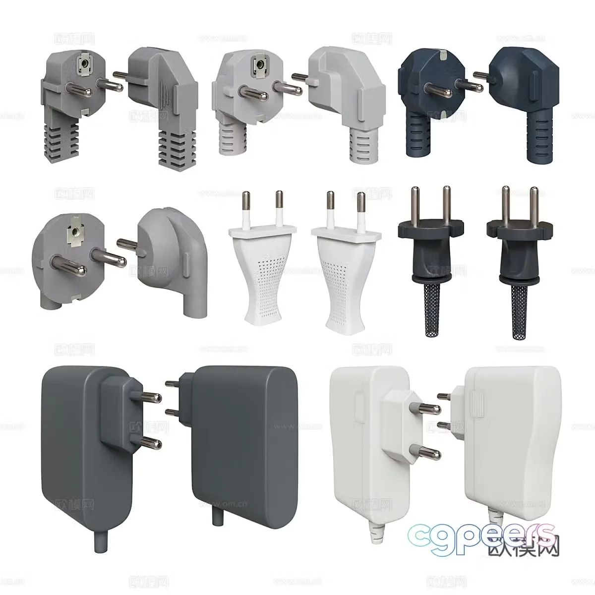 socket plug kit 3d model