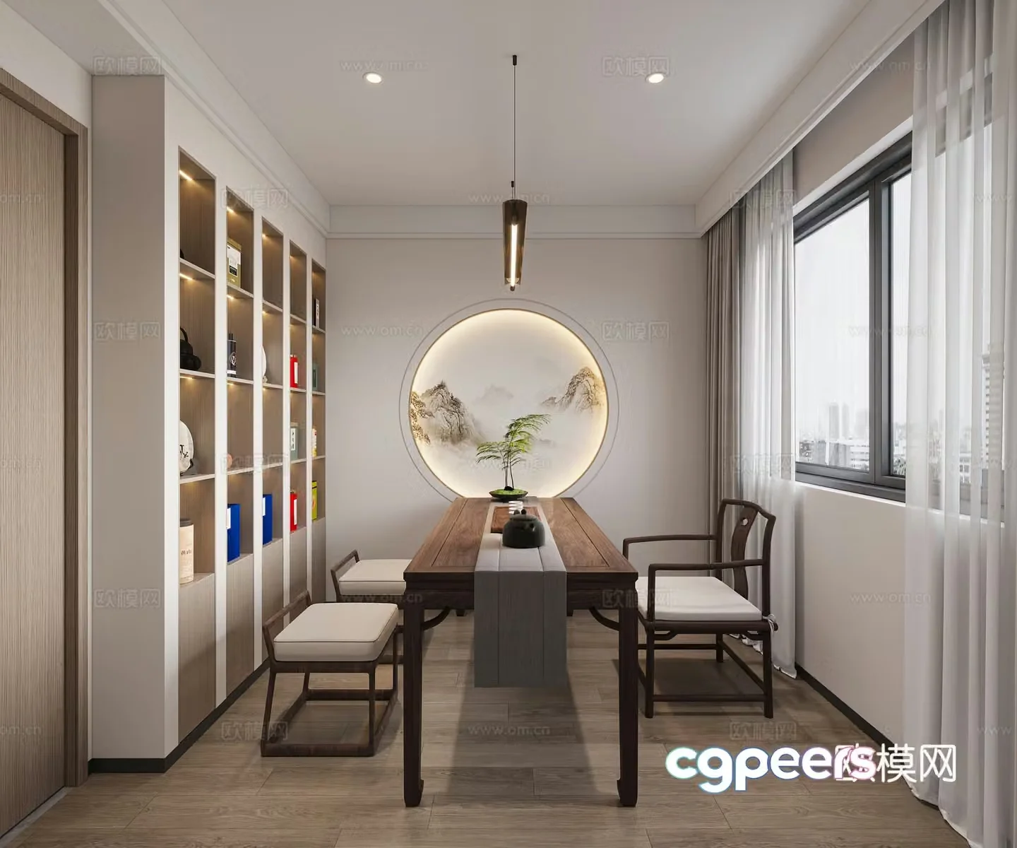 New Chinese tea room 3d model