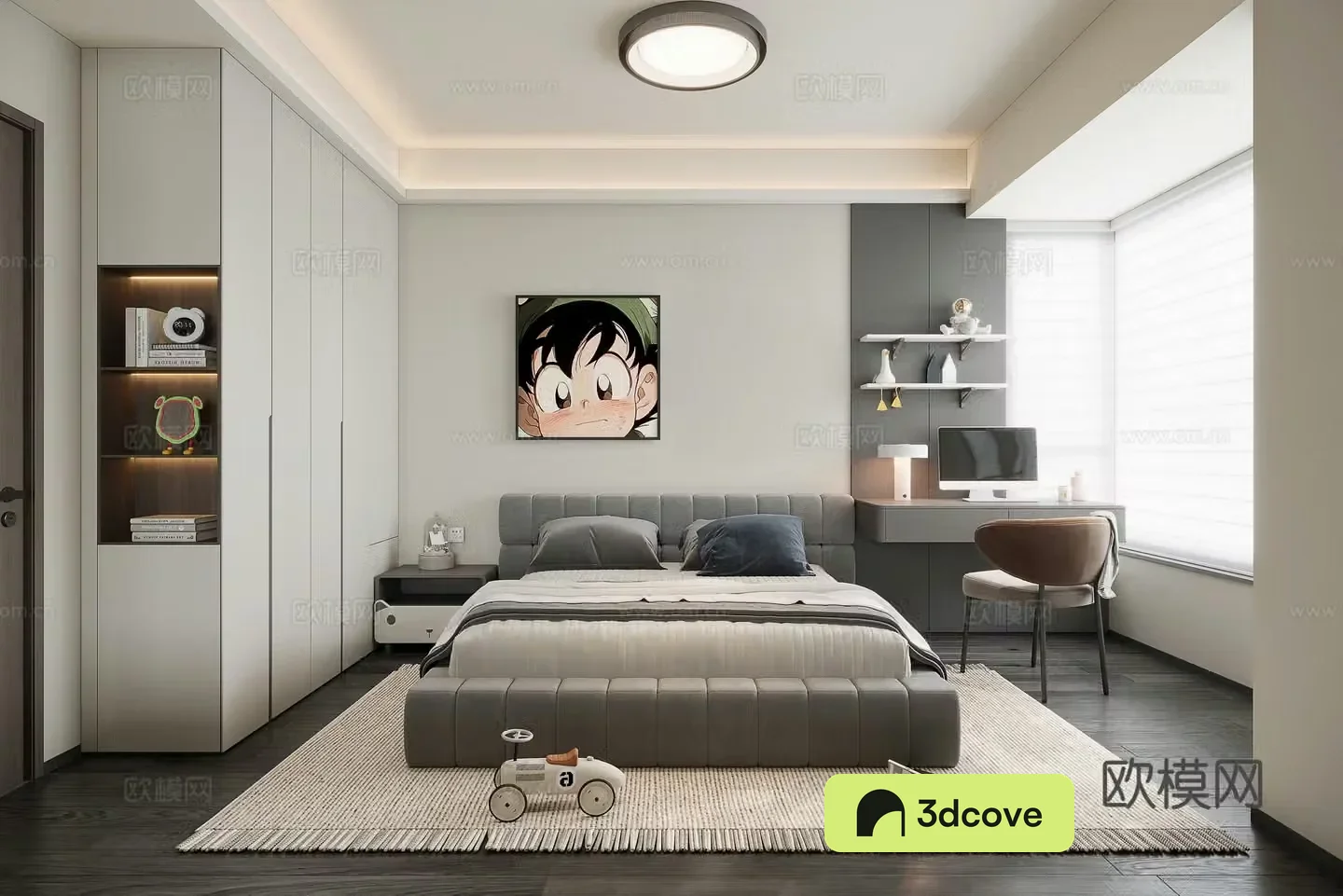 Modern minimalist boy room