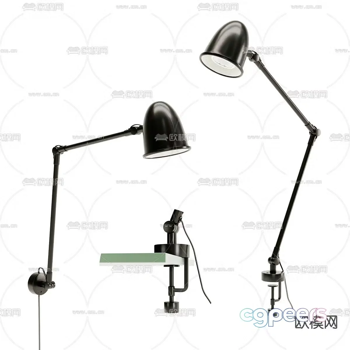 Retro wall lamp reading lamp 3d model