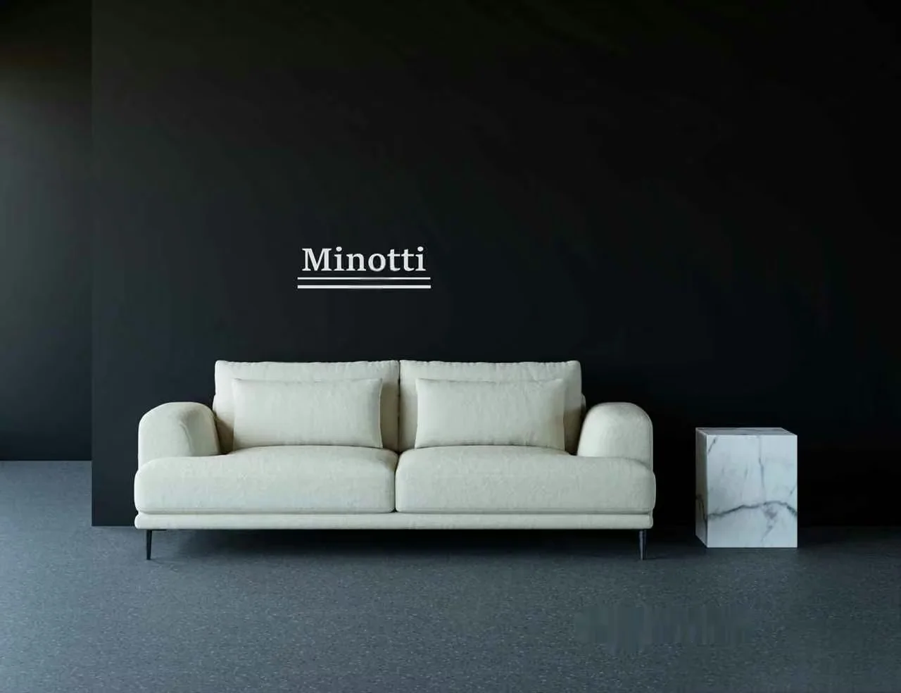 A Modern White Couch 3D Model – 16211 – VRAY Render