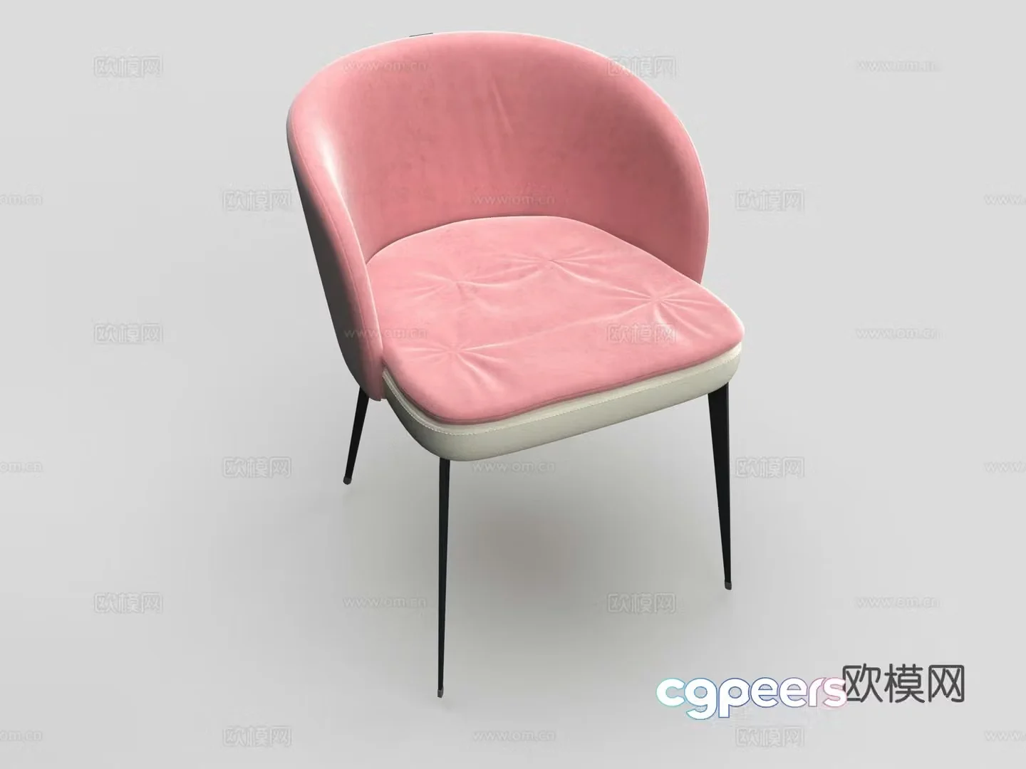 Modern leisure chair dining chair 3d model