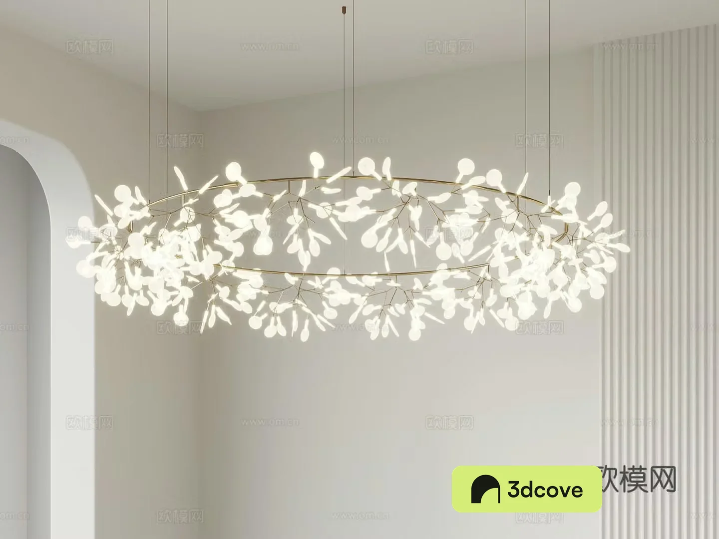 Creamy style art chandelier