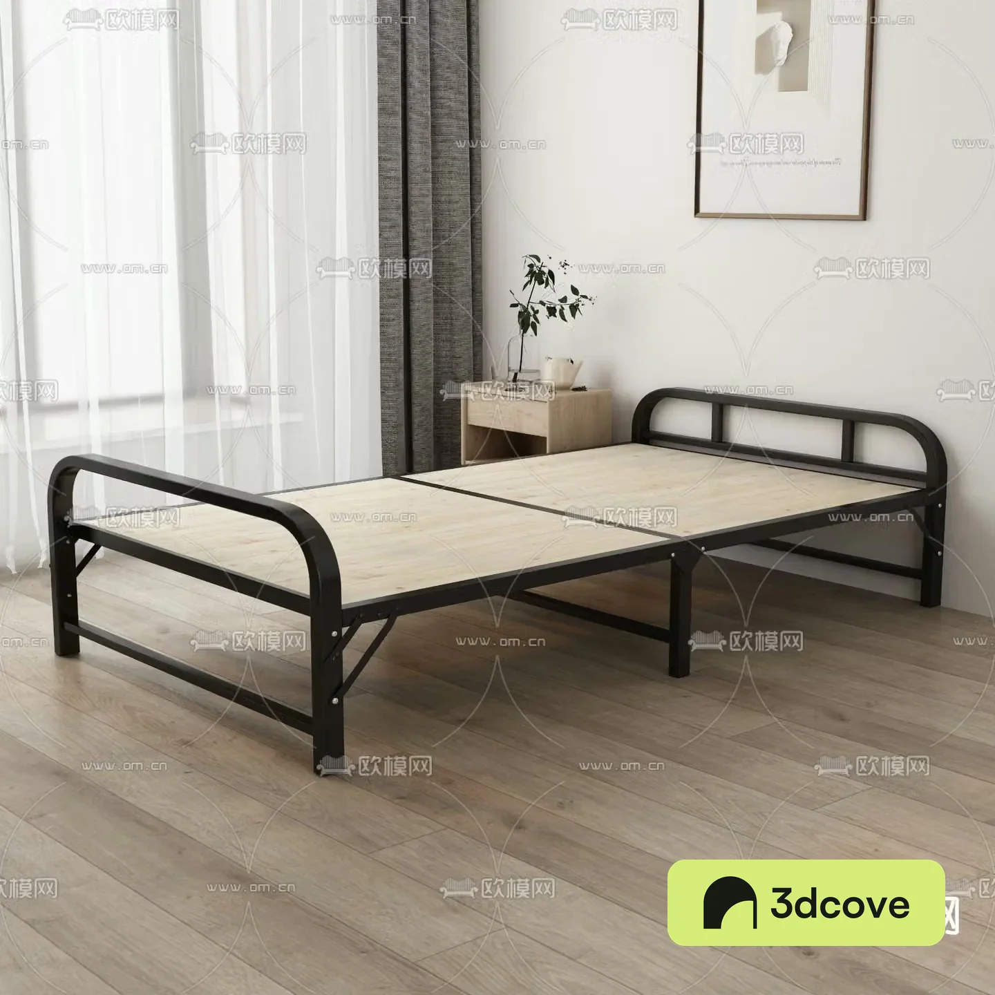 Folding bed single bed frame