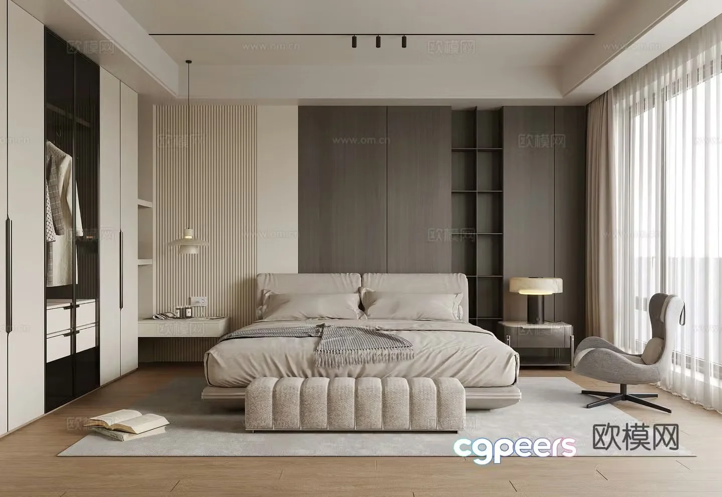 Modern Italian bedroom 3d model