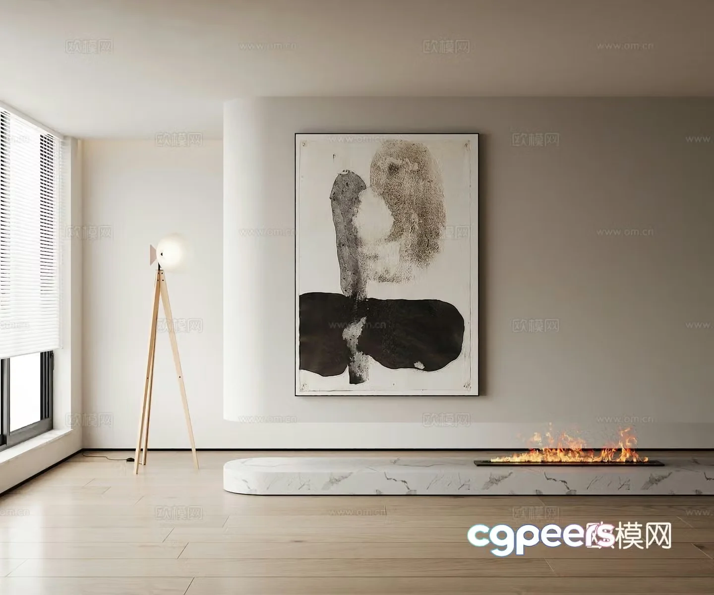 Modern decorative painting 3d model