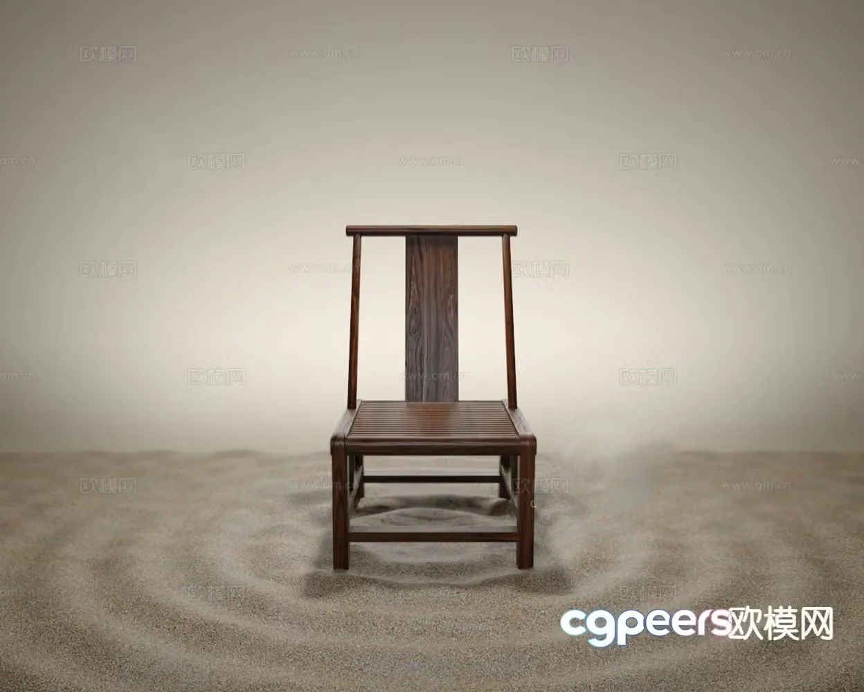 Single chair leisure chair dining chair arm chair Taishi chair chair 3d model