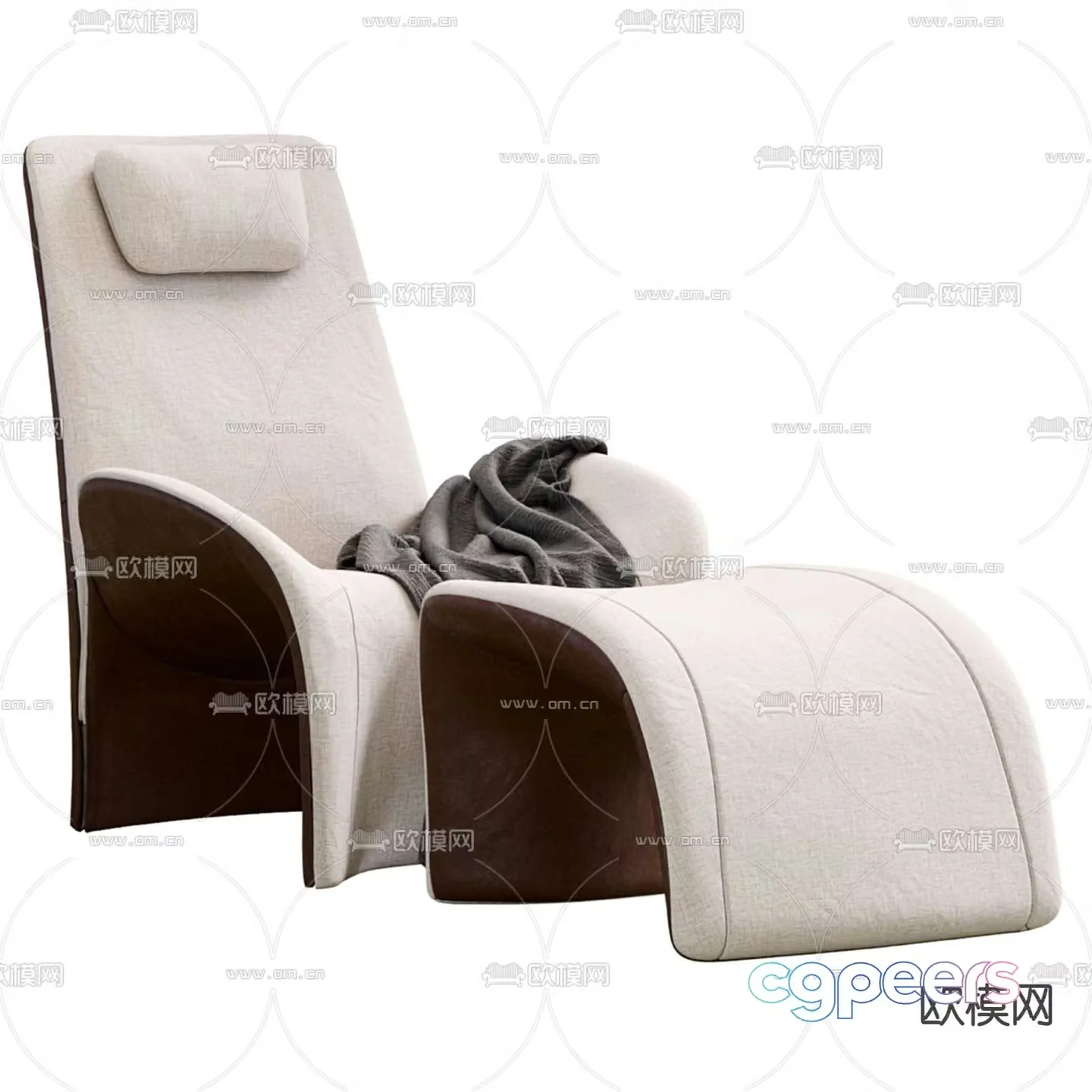 Leisure chair fabric chair 3d model